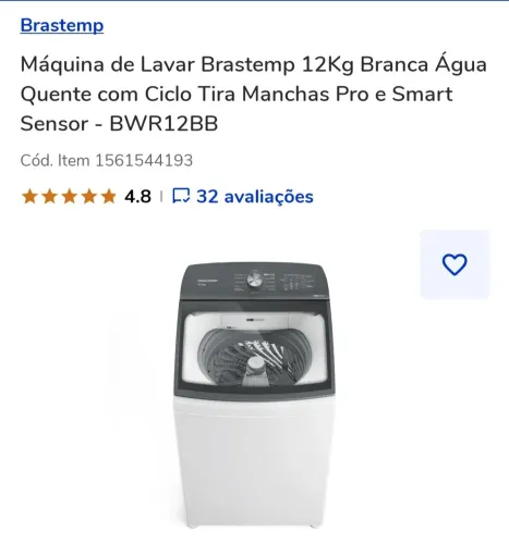Máquina de lavar roupa Brastemp