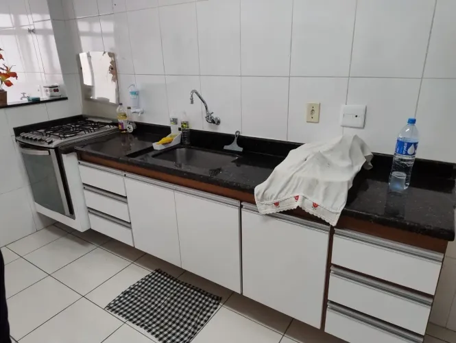 Armário cozinha com pedra granito + fogão embutido