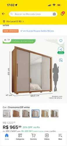 Guarda roupa casal