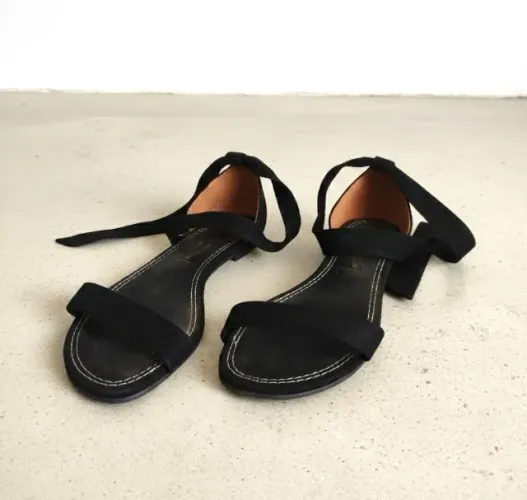 Rasteira Vizzano Preta Nobuck