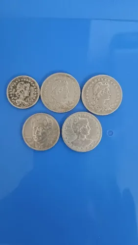 Lote 5 Moedas Antigas Brasil -Reis (1922a1938)