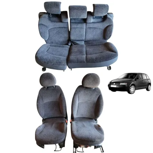 Jogo Banco Tecido Fiat Stilo 2003 2004 2005 2006 2007 2008  Azul/preto