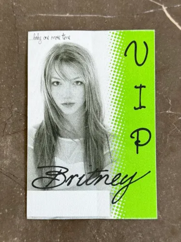 RARO VIP Backstage Pass Britney Spears - Baby One More Time Tour 1999 (Verde)