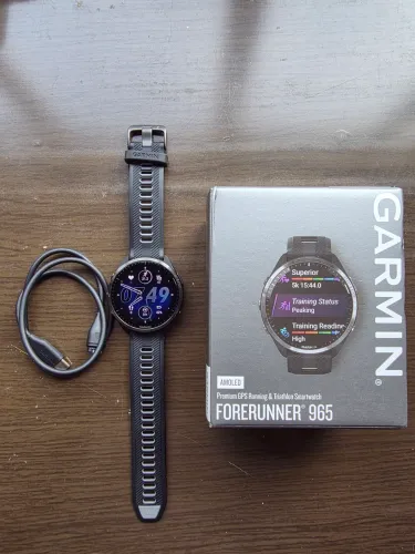 Garmin Forerunner 965 AMOLED - Estado de Novo | Completo na Caixa