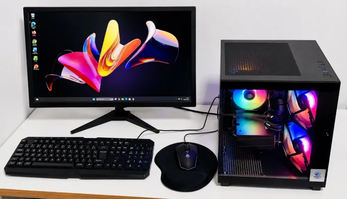 PC Gamer NOVO Completo RX 580 8GB + 16GB RAM + Monitor 23? + SSD