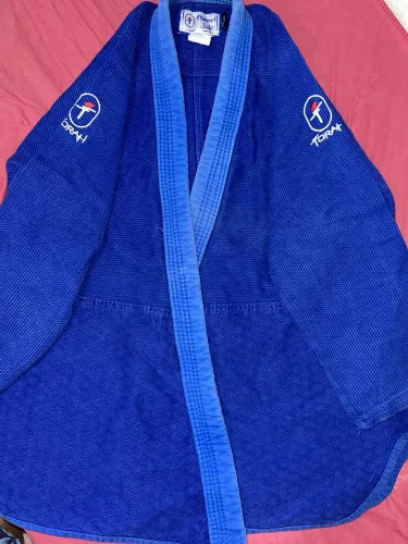 Título: Kimono Profissional Torah Judô Trançado Plus - Azul - Tamanho A2 (Semi Novo)