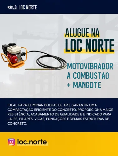 MOTOVIBRADOR A COMBUSTÃO + MANGOTE PARA LOCAÇÃO