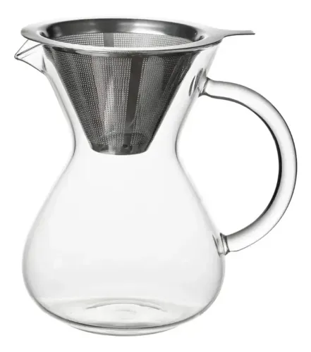 Cafeteira Em Jarra De Vidro Borossilicato Com Filtro Inox Incolor 460ml