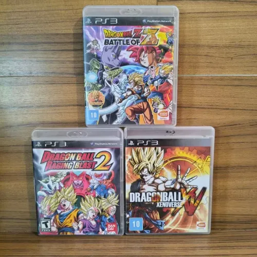 Jogos Dragon Ball Xenoverse, Battle of Z, Raging Blast 2 - PS3 Mídia Física