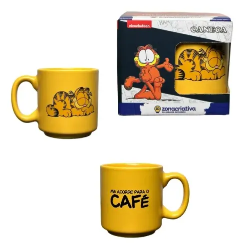 Mini Caneca de Cerâmica 100ml - Garfield - ZONA CRIATIVA