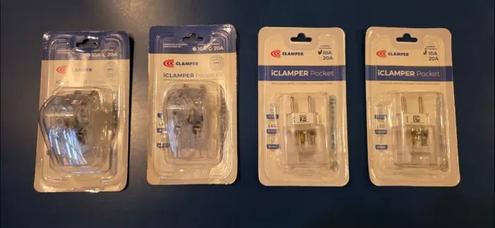 [Lacrados] Kit iCLAMPER Pocket Fit 2P, Transparentes, 2x de 10A e 2x de 20A