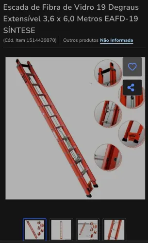 Escada de fibra extensível 6 metros