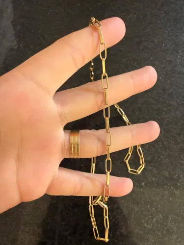 Cordão tijolinho ouro18k 7.2g