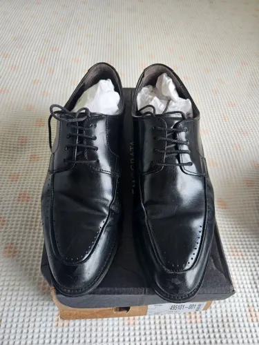 ?Kit 2 Sapatos Sociais Masculinos Couro Preto (Democrata / Sergio's)<br>