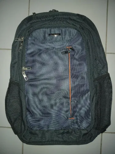 Mochila Samsonite Guardit Notebook Executiva Cinza Com Laranja Original