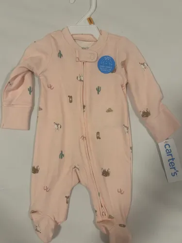 Macacão bebê prematuro com pezinho menina estampa deserto
