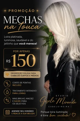 Mechas na touca $:150