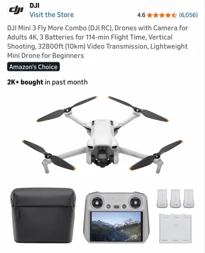 Drone DJI Mini 3 fly more combo NOVO