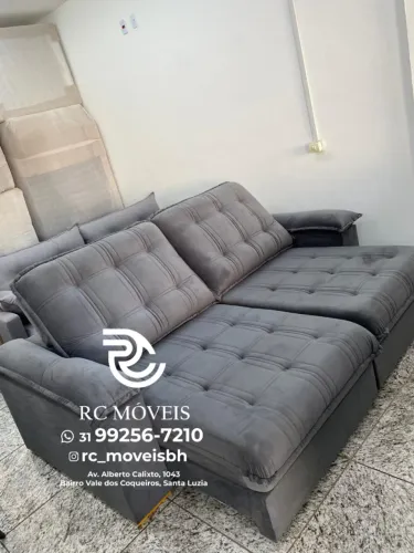Sofá Piacatuba Retrátil e Reclinável com Braço Fofão - Conforto Premium