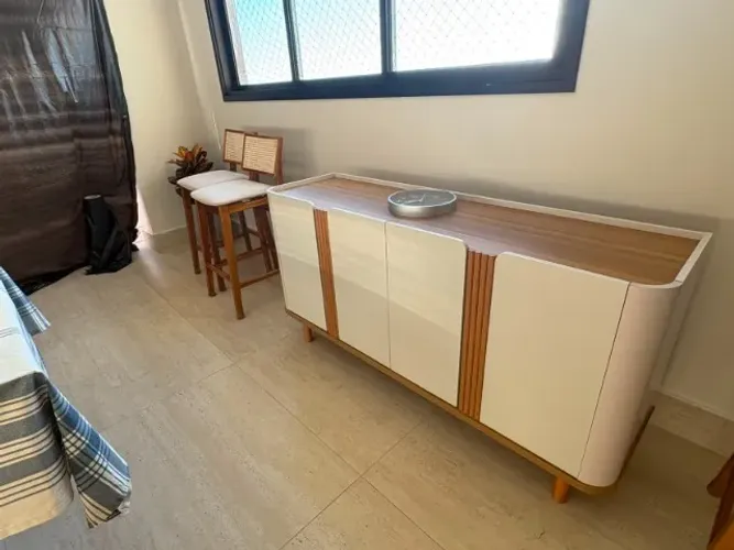 Buffet Aparador Eva Cimol 4 Portas - Off White/Nature