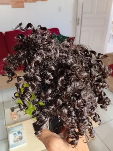 Cabelo orgânico crespo rabo de cavalo 