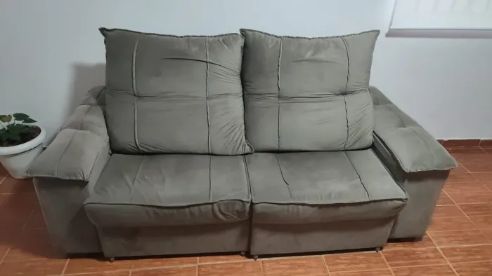 Sofá 3 Lugares Retrátil Reclinável 2 metros