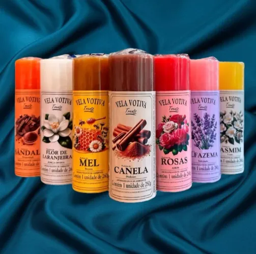 10 velas votiva 7 dias perfumada