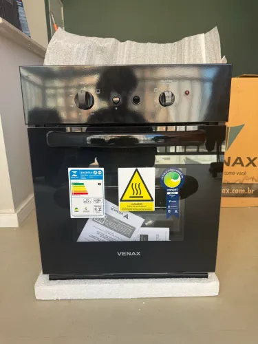 Forno de Embutir a Gás Venax Totale Nero GIII 50L - Preto Fosco - Novo