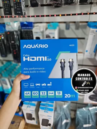 Cabo HDMI de 20 Metros Versão 2.0