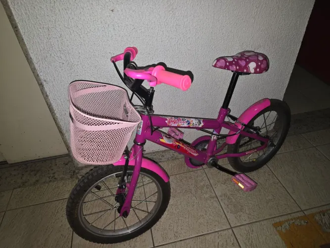 Bicicleta Rosa Infantil Aro 16 Sem Detalhes