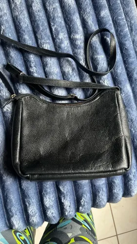 Bolsa couro preta
