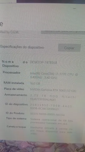 Computador Gamer Completo com Tela, teclado, mouse e headset