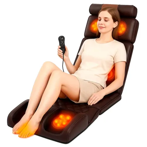 Esteira Colchonete Massageadora Corporal Completa Com Aquecimento 10 Motores Bivolt
