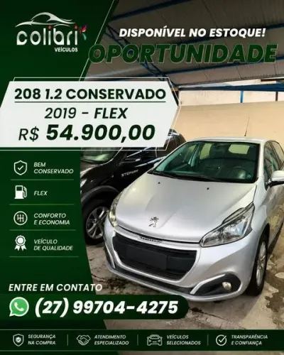 Peugeot 208 Active 1.2 Flex 12V 5P Mec. 2019