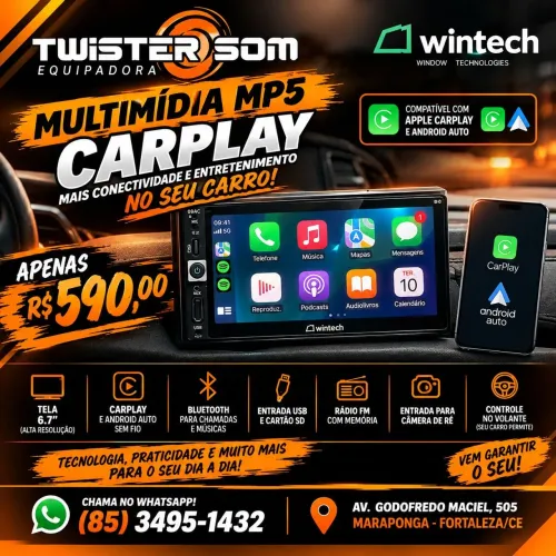 Multimídia veicular em promoção