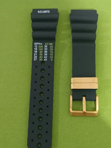 Pulseira silicone Relógio Citizen Aqualand Jp 2004 CO22 série ouro