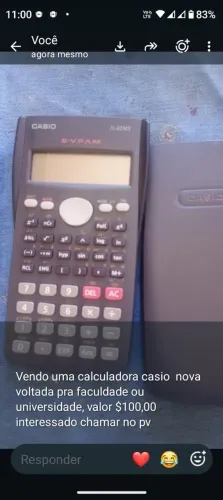 Venda Calculadora casio uso em faculdade e universidade 