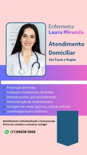 Enfermeira Laura Miranda - Atendimento Domiciliar