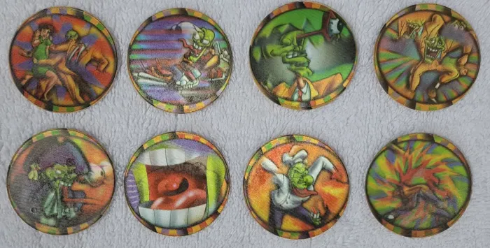 LOTE CONTENDO 8 GIGAN TAZOS BRONZE MÁSKARA - ELMA CHIPS