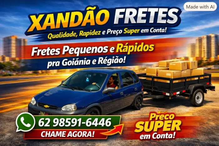 Fazemos frete para Goiânia e região