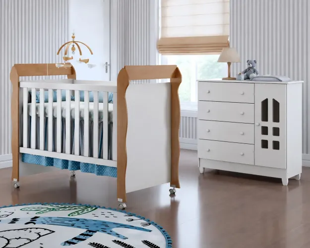 Jogo de quarto bebê na caixa