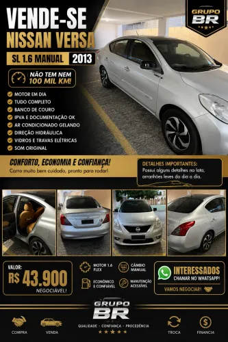 Nissan Versa SV 1.6 16V Flex Fuel 4P Mec. 2013