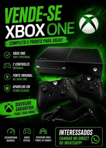 XBOX ONE COM 2 CONTROLES