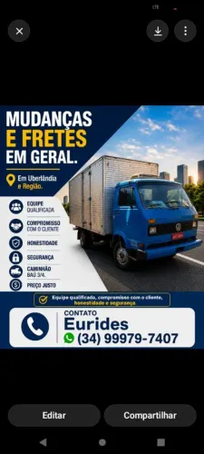 Mudanças e fretes em geral 