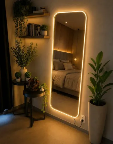 Espelho com led de parede