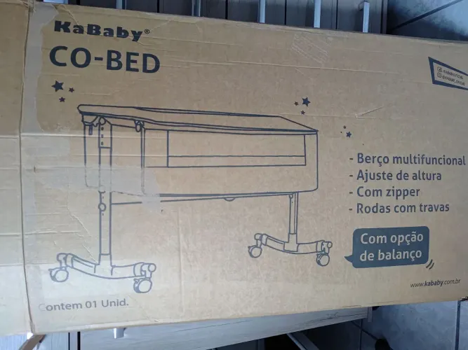 Berço de Acoplar (Co-Sleep) com Rodinhas e Balanço - Apenas 3 Meses de Uso