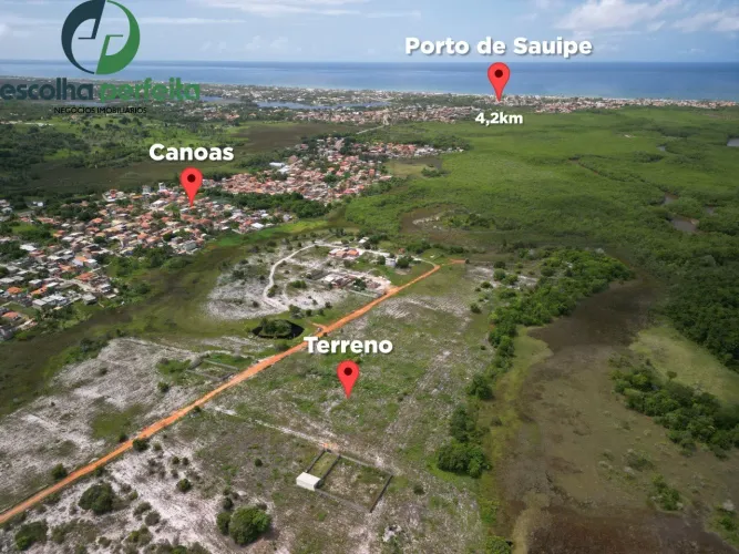 Terreno de 6.000m² em Loteamento Fechado, Entre Rios (BA) ? Próximo a Porto do Sauípe e co