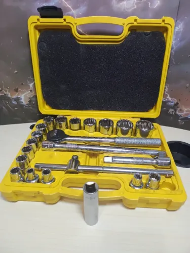 Jogo de Soquetes Tramontina Catraca 1/2 22 peças + Chave de Vela