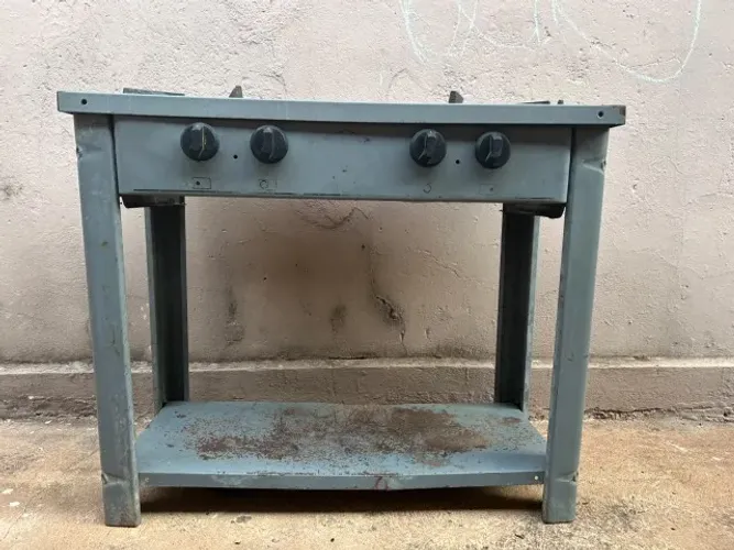FOGÃO INDUSTRIAL 2 bocas, Chama Dupla, SEM FORNO, Estrutura Reforçada