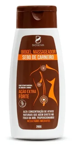 GEL PARA MASSAGEM SEBO DE CARNEIRO 200G BIOSEIVA EXTRA FORTE
